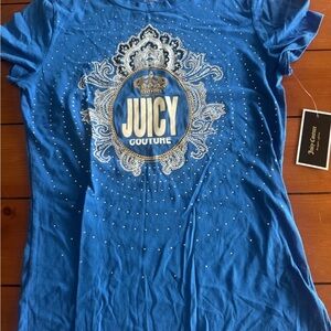 Juicy Couture Royal Blue Embellished Tee